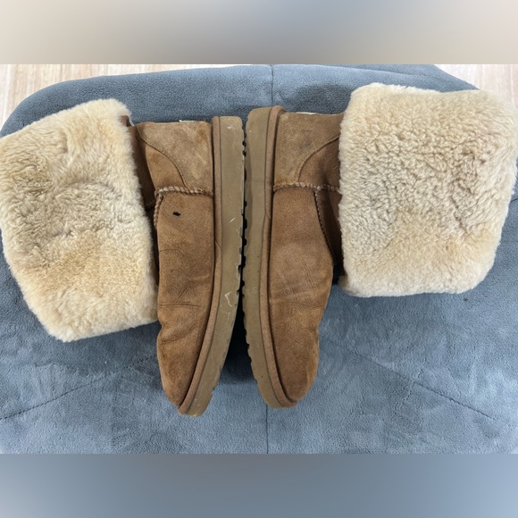 Uggs classic short boots in original tan&beige shearling  inside women’s size 10 - Picture 4 of 5